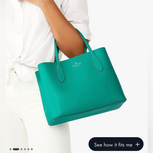 Kate Spade Harper Satchel /or Crossbody✨ Cilantro | kelly green summer leather - Picture 9 of 15